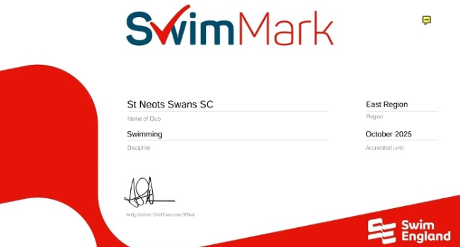 Swans Achieve 'SwimMark' Accreditation
